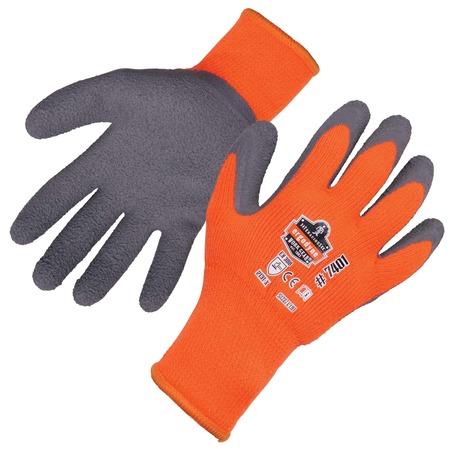 PROFLEX BY ERGODYNE Orange Coated Lightweight Winter Work Gloves, XL, PR 7401